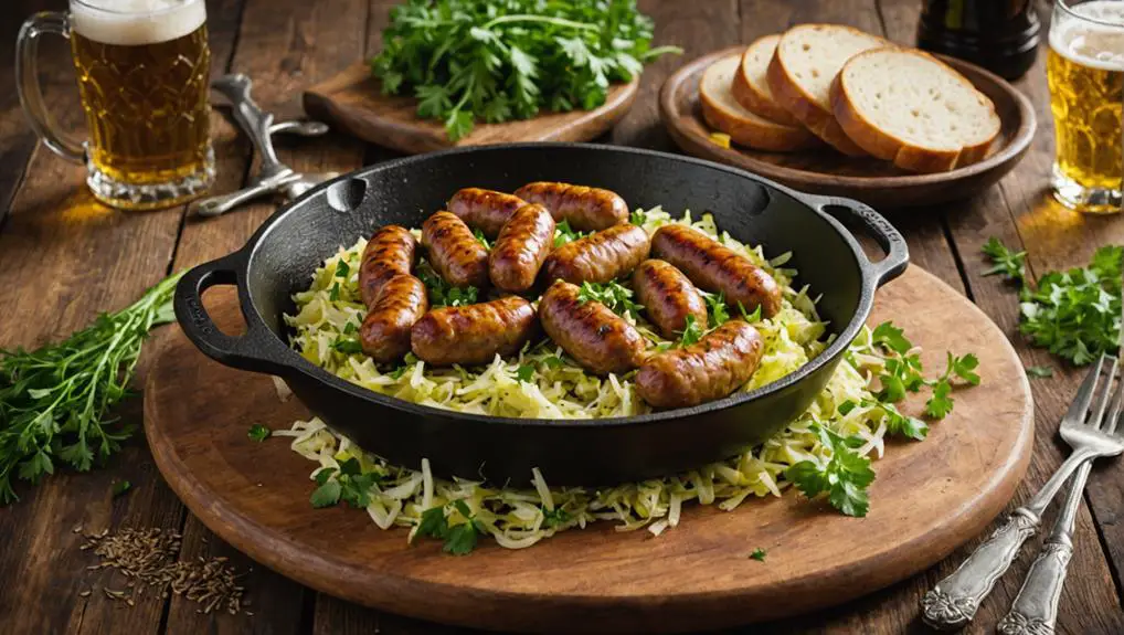 classic sauerkraut and sausage tips