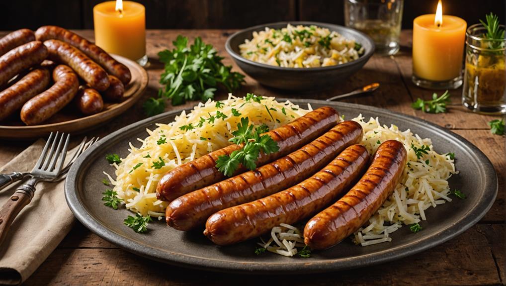 cook sausages with sauerkraut