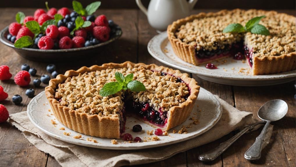 berry filled crumble tart delight
