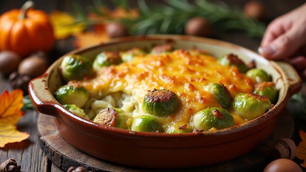 cheesy brussels sprouts dish