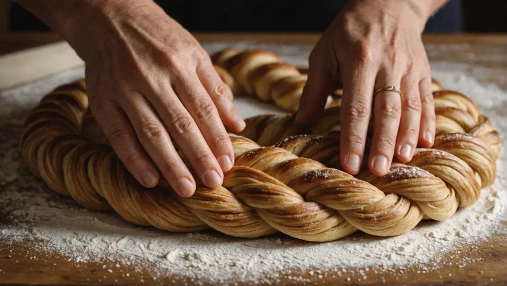 crafting traditional pulla bread