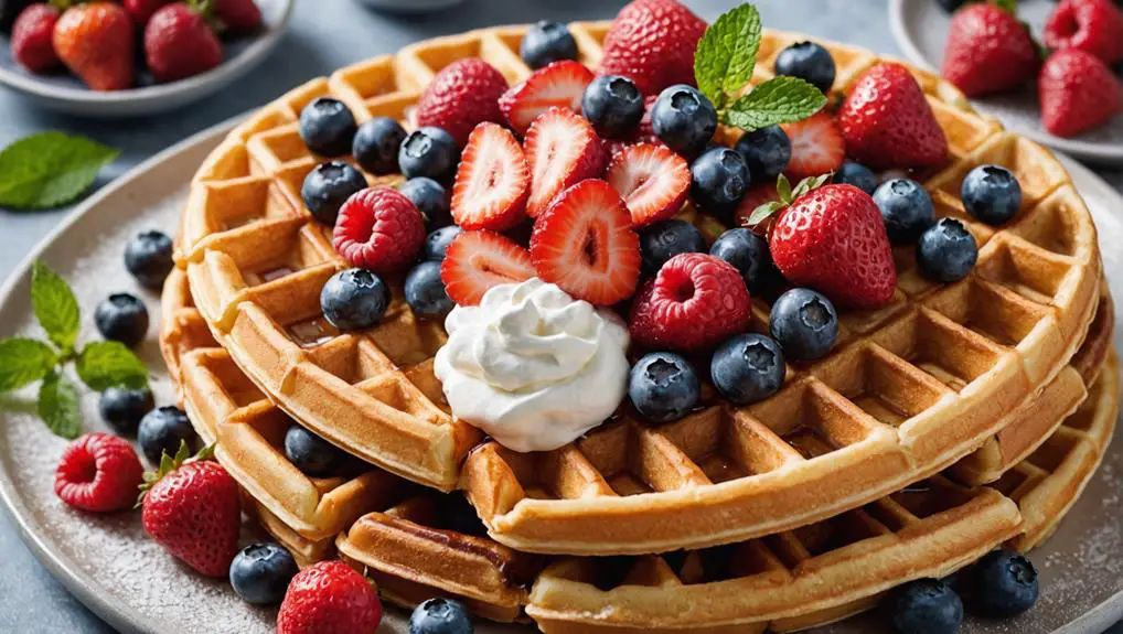 delicious fruit belgian waffles