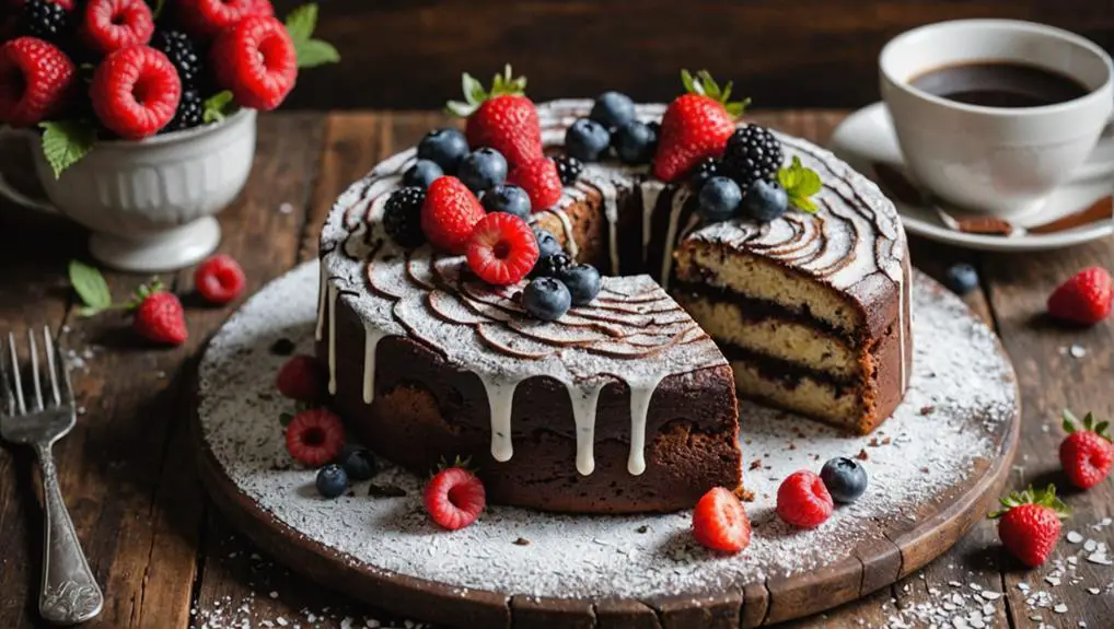 delicious swirled chocolate cake