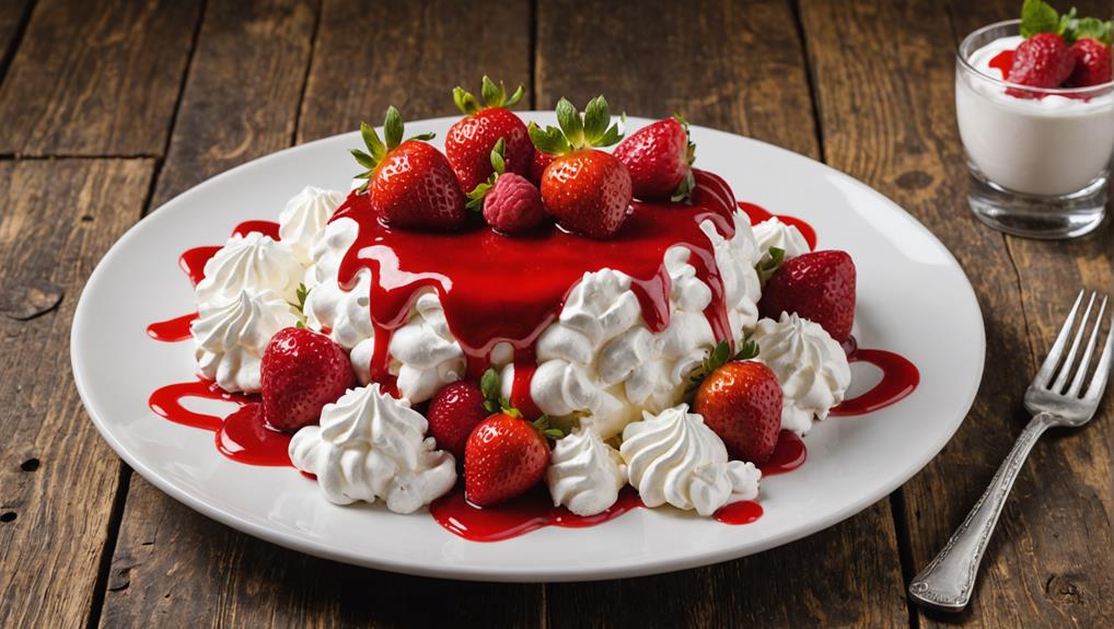 dessert of crushed meringue