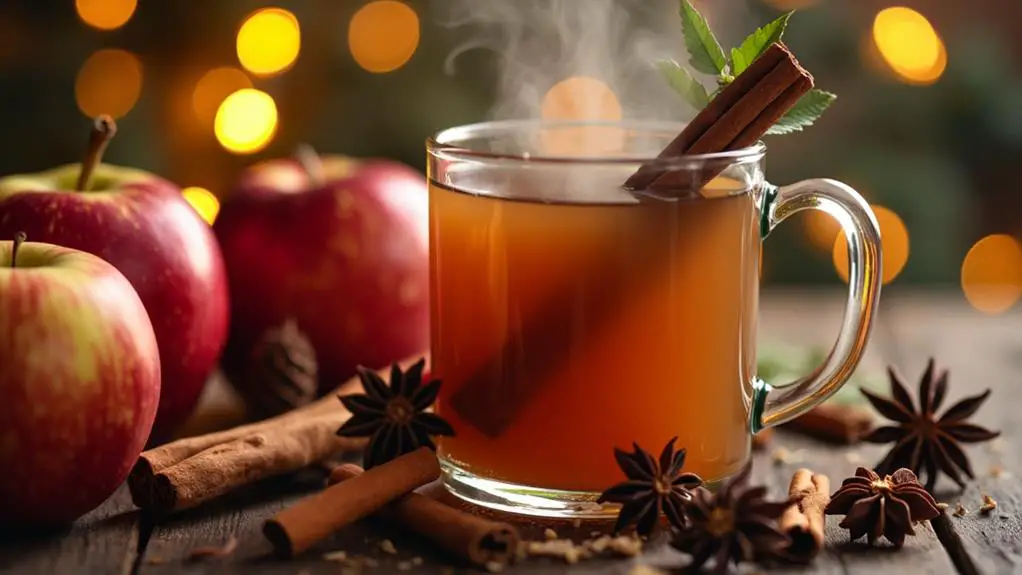 festive warm apple cider