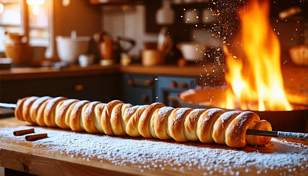 homemade traditional hungarian chimney cake