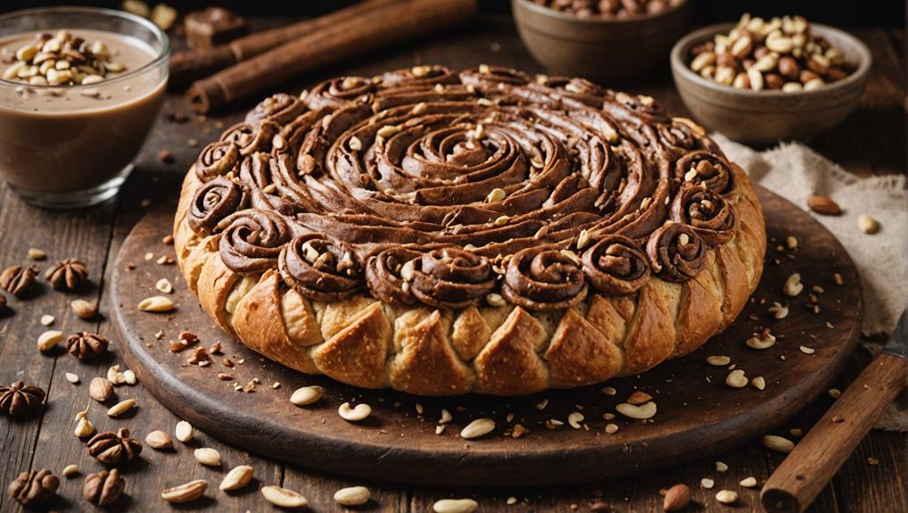 nutty chocolate vegan cozonac