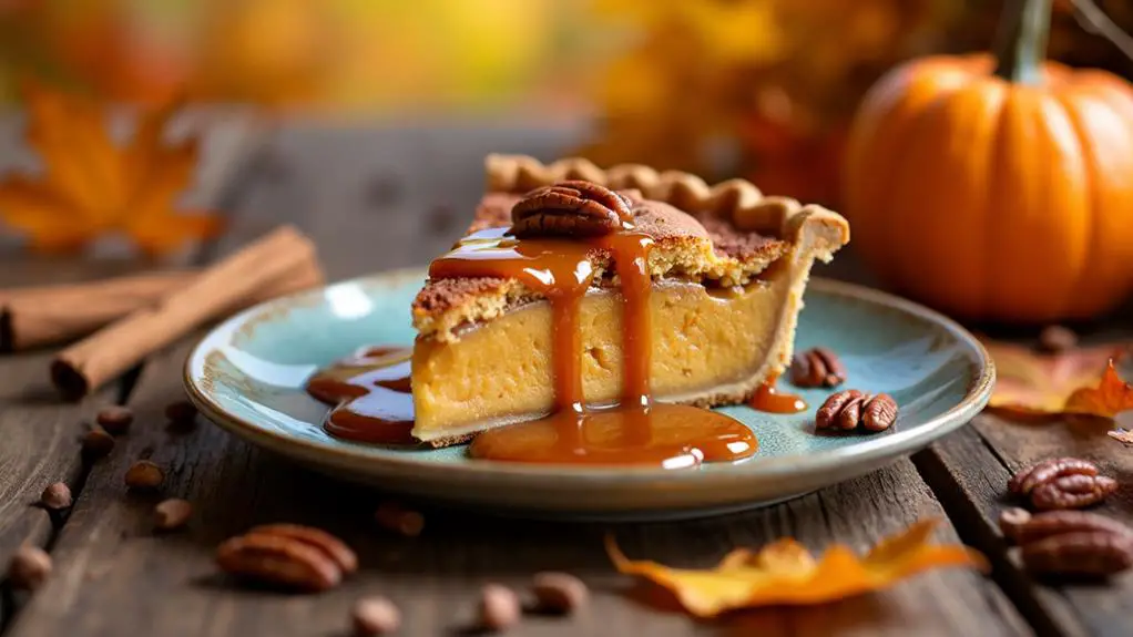 pumpkin caramel apple pie