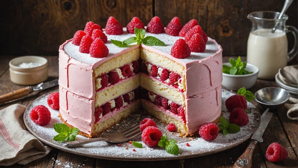 raspberry cream skyr dessert