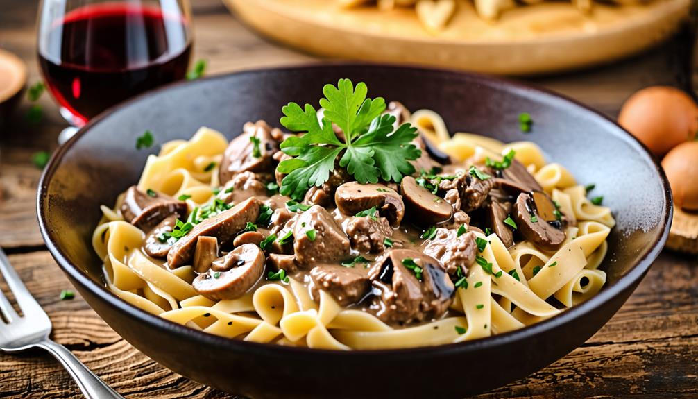 authentic russian beef stroganoff