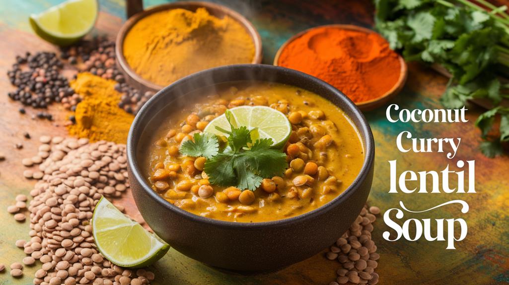 creamy coconut lentil soup