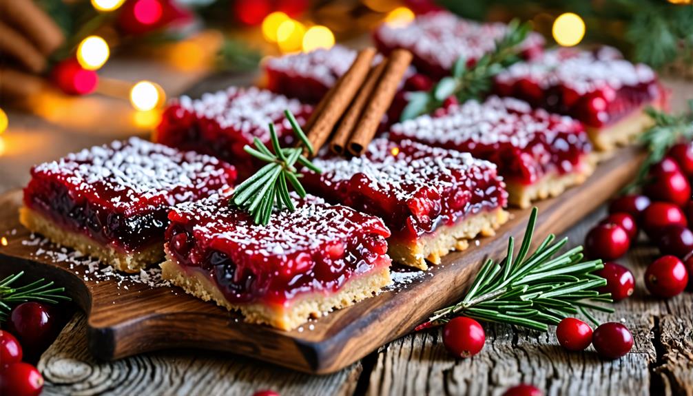 festive cranberry bar recipes