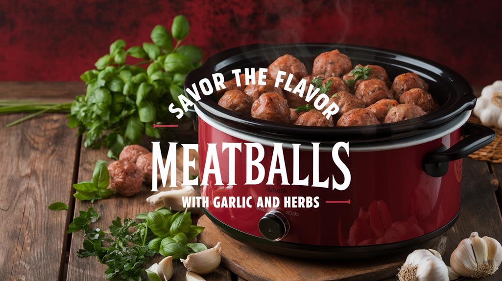 herb infused garlic meatballs