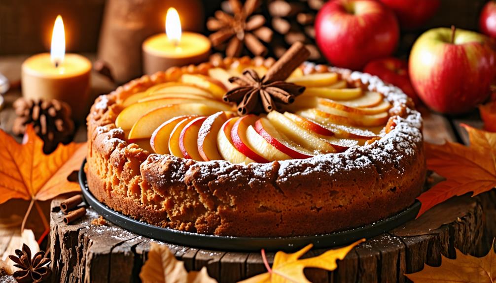 rustic fall apple cake