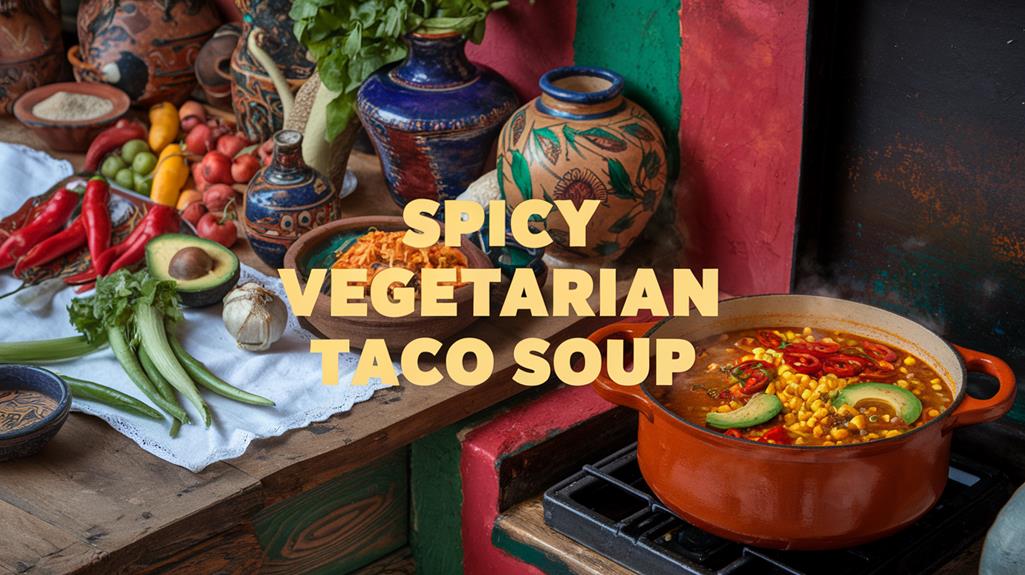 spicy vegetarian taco soup